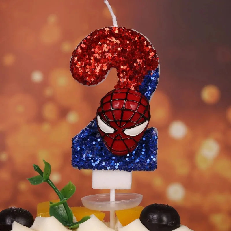 Spider-Man candles 0-9