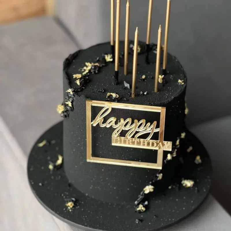 Rose,Gold simple style cake,dessert Decoration