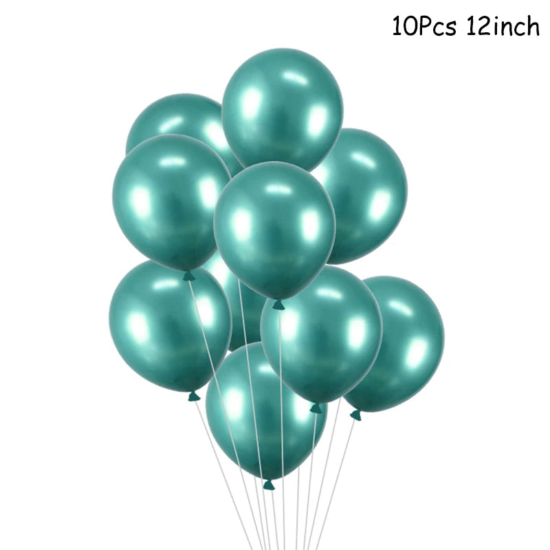 Jungle party green latex balloons