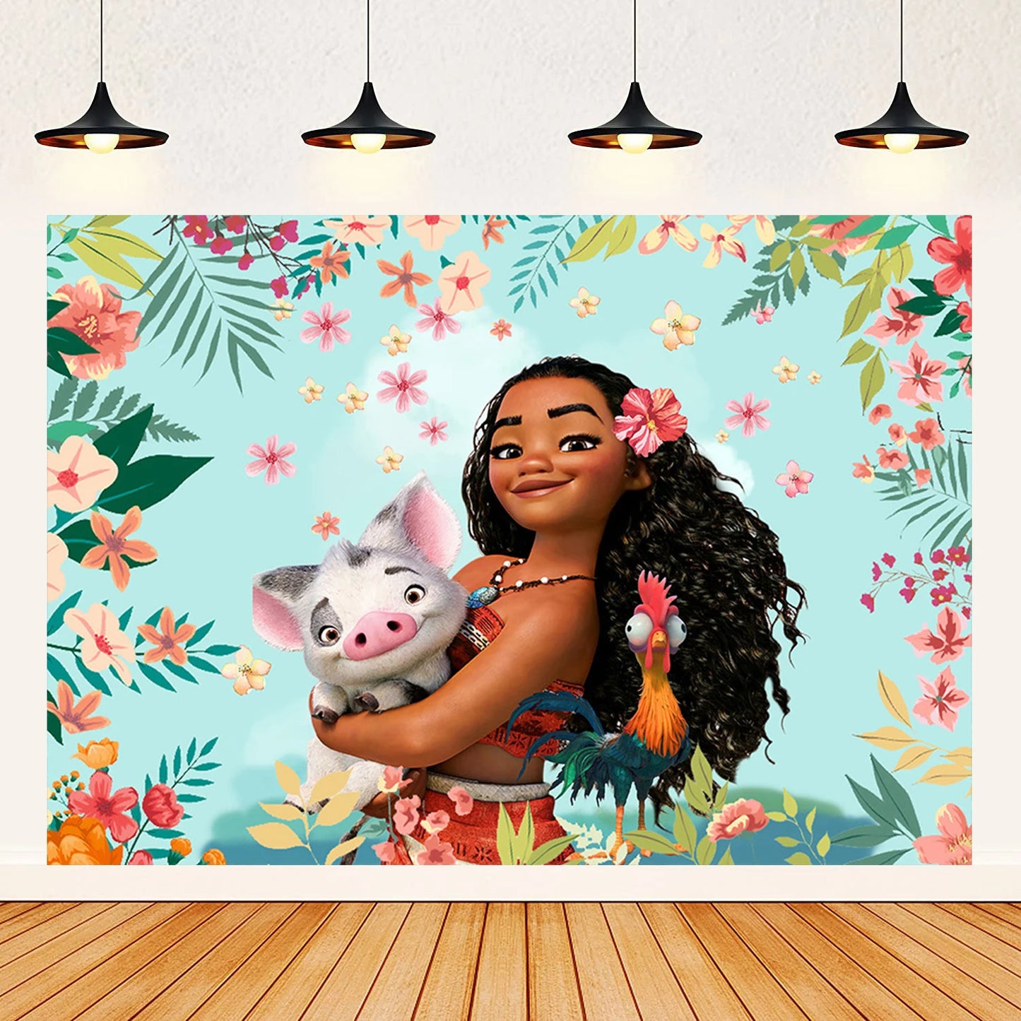 Moana theme background decoration