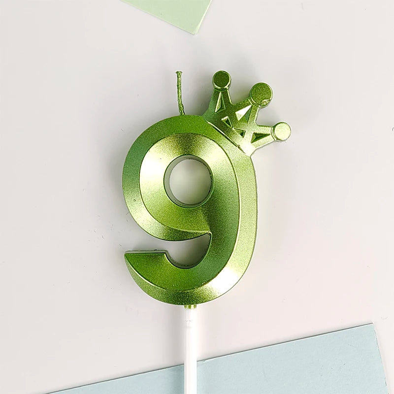 Green Crown Candle 0-9
