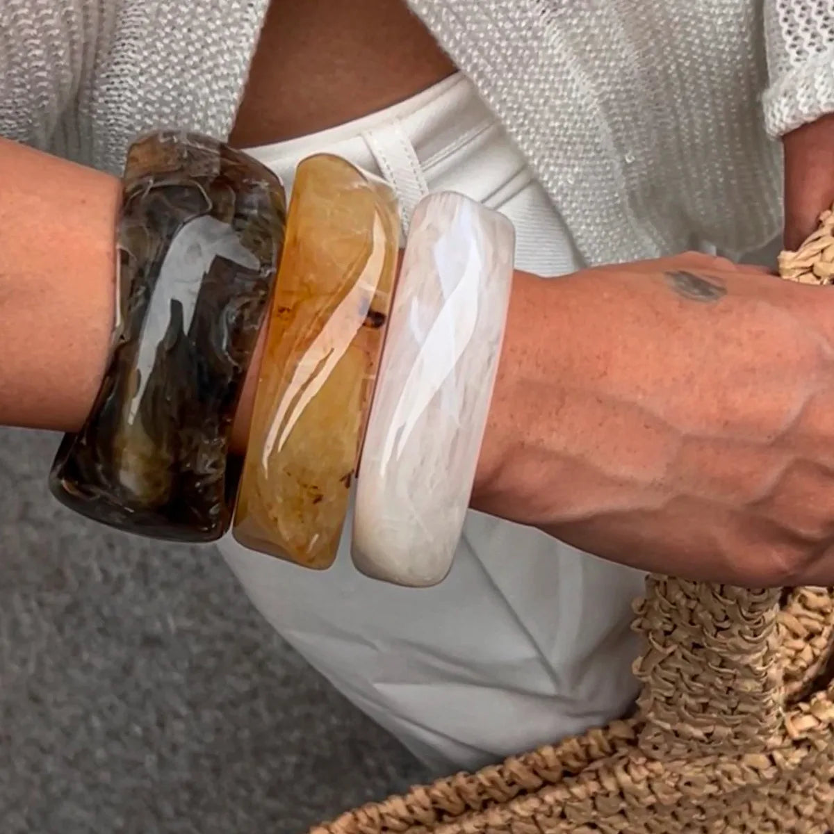 Rizana Vintage Chunky Resin Bangle