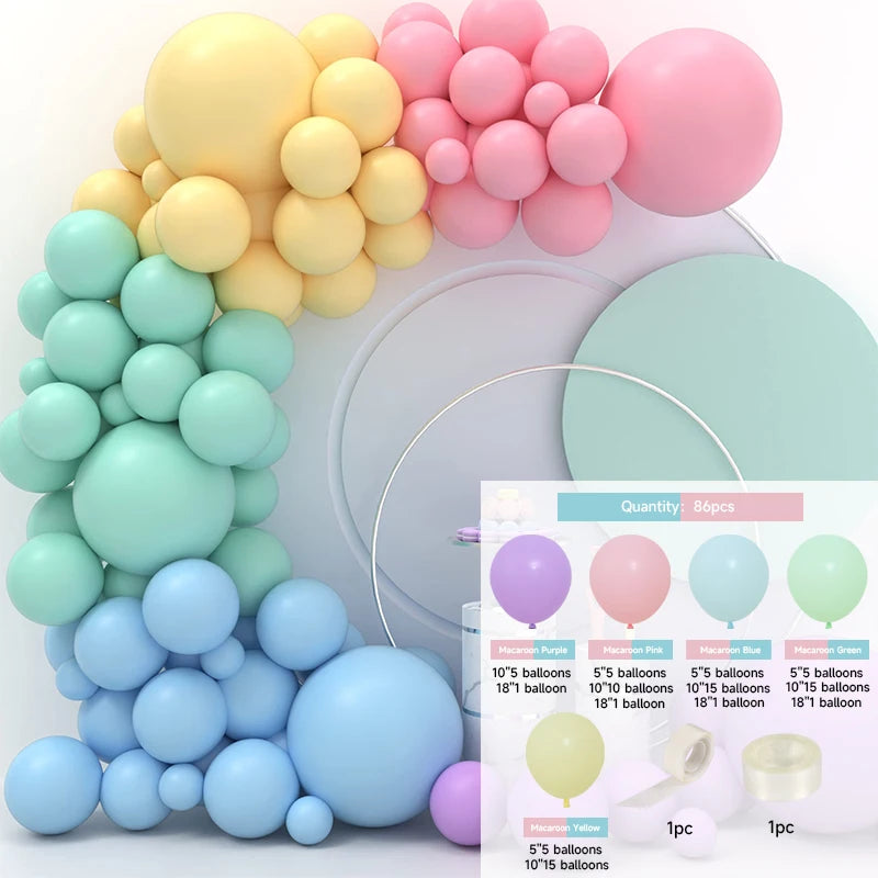 Macaron balloons arch kit