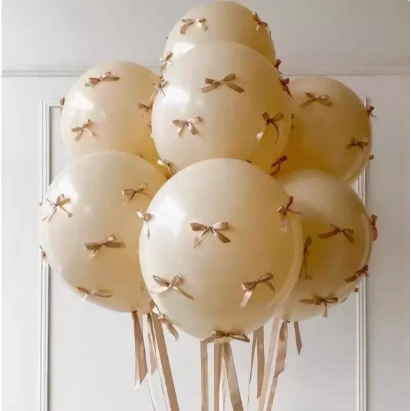 Balloon Wih Ribbon12 Inch 5pcs