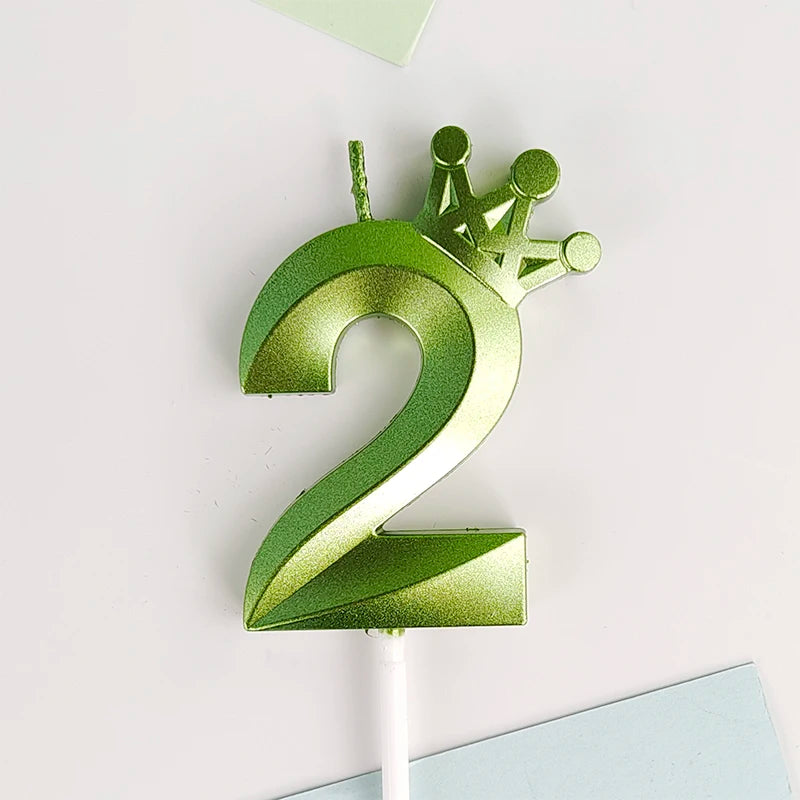 Green Crown Candle 0-9