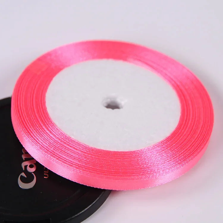 Silk Satin ribbons 22 meters/roll 6mm