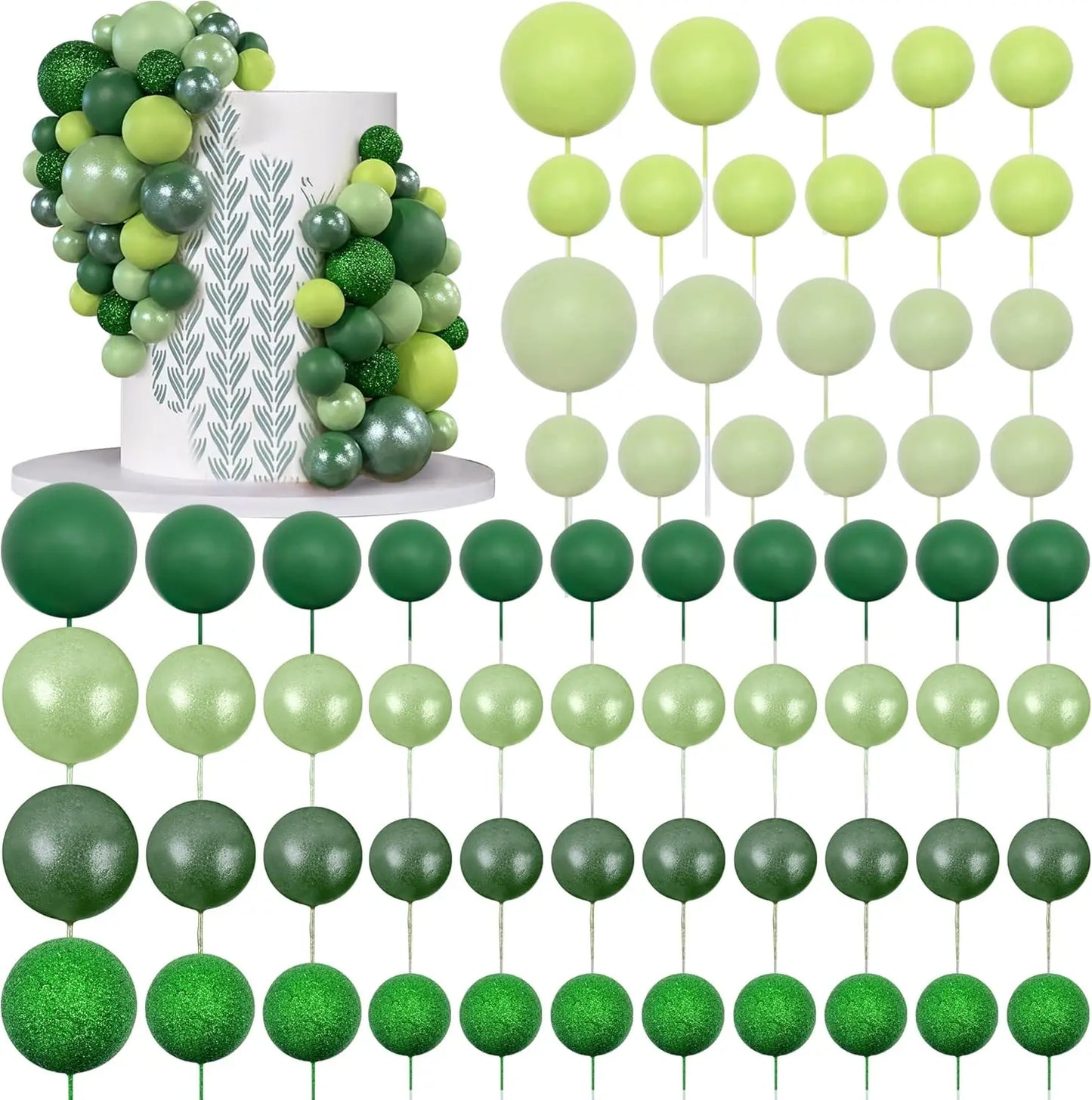 Balls cake for decoration 4 sizes /66 PCS