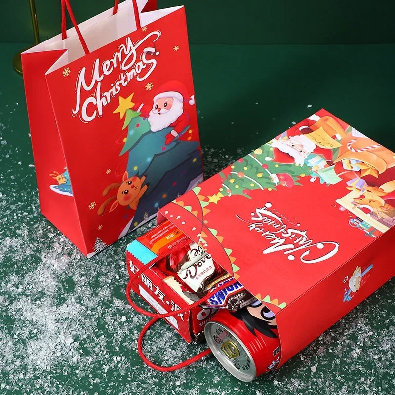 20 pcs Cute Santa Gift Box Bag
