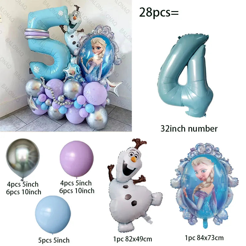 Elsa Princess Frozen Foil Balloons 28pcs