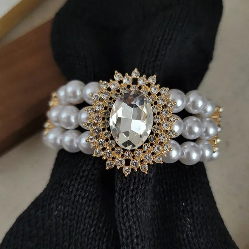 Ginna Pearl bracelets with glass stones