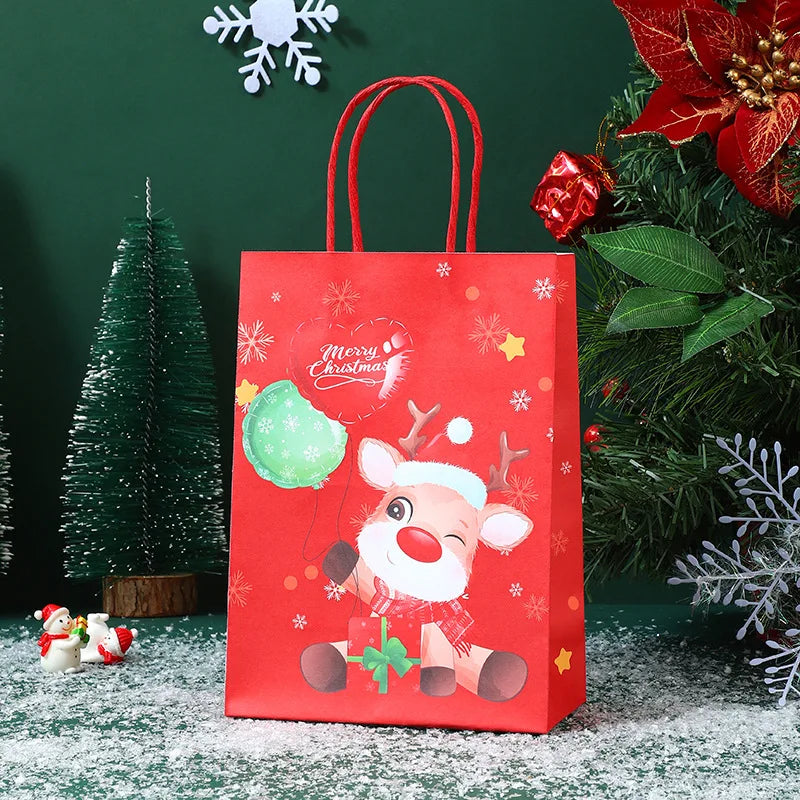20 pcs Cute Santa Gift Box Bag