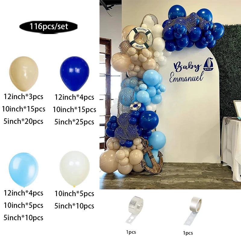 Light blue balloons arch kit