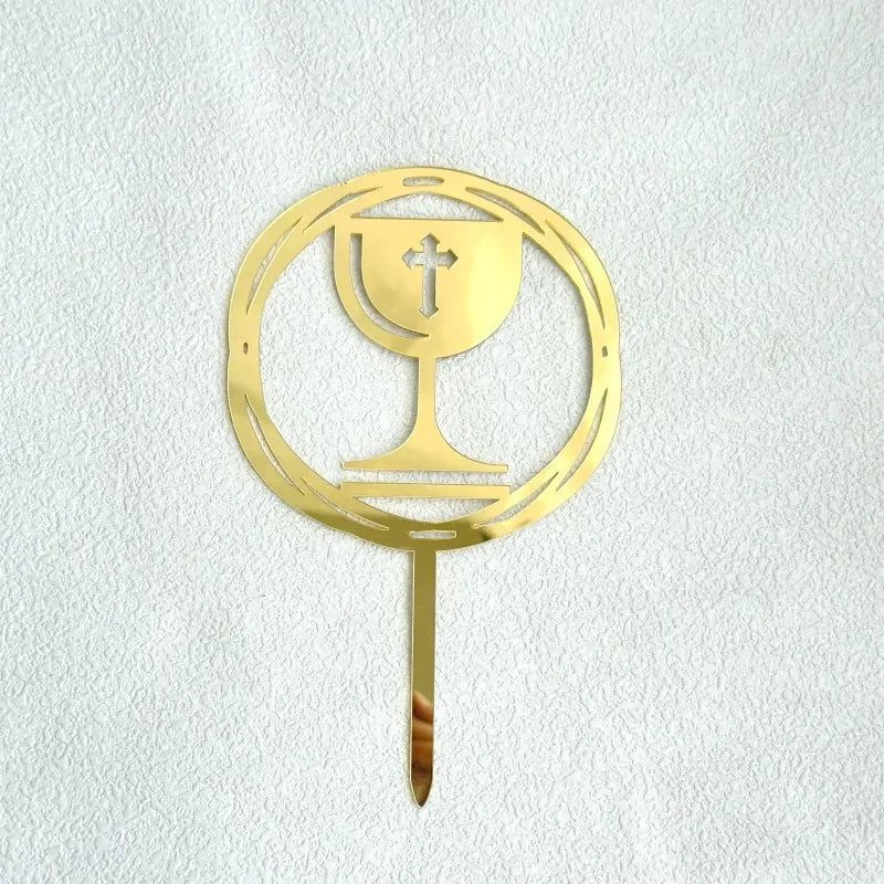 Baptism Cross cake Topper