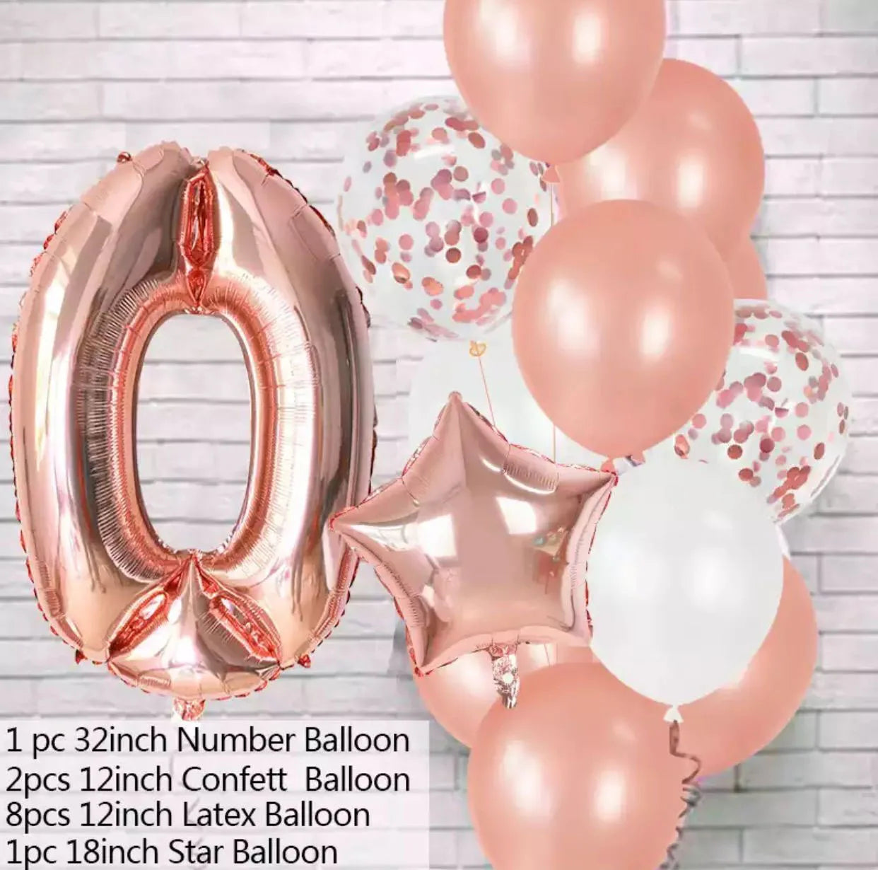 Balloons Number set / 12Pcs