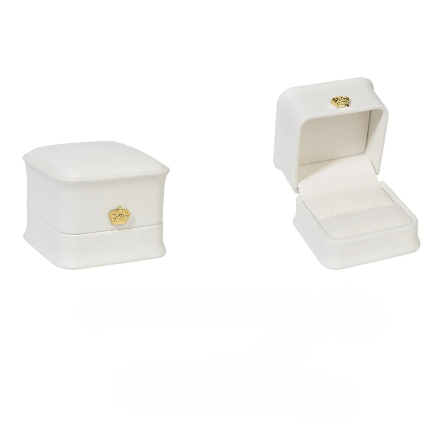 European style white PU leather jewelry box 1PC