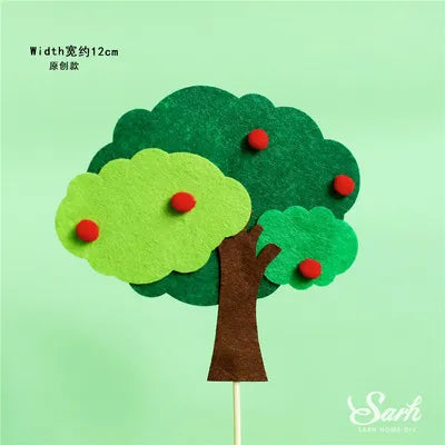 Forest animal cake decoration