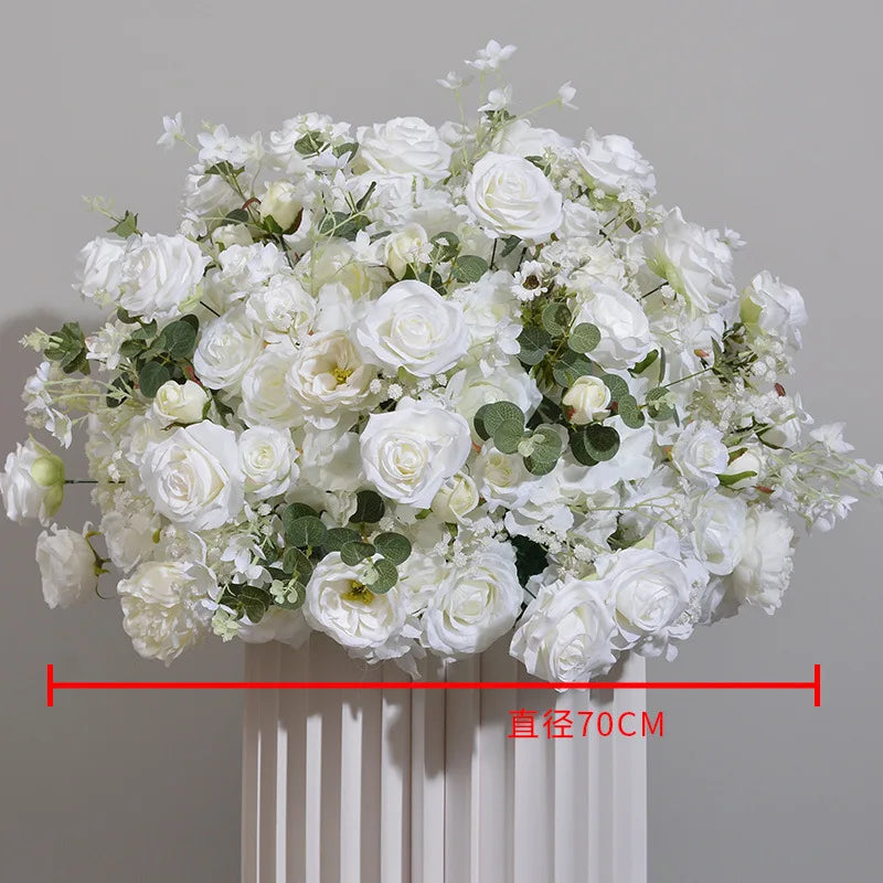 Tabel silk flowers for wedding decoration