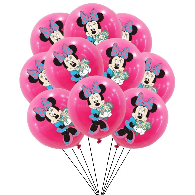 10/30PCS Minnie Mouse 12in Latex Balloons