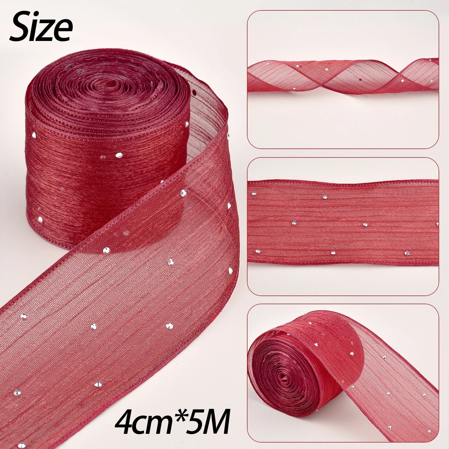 Organza ribbon 5M*4CM