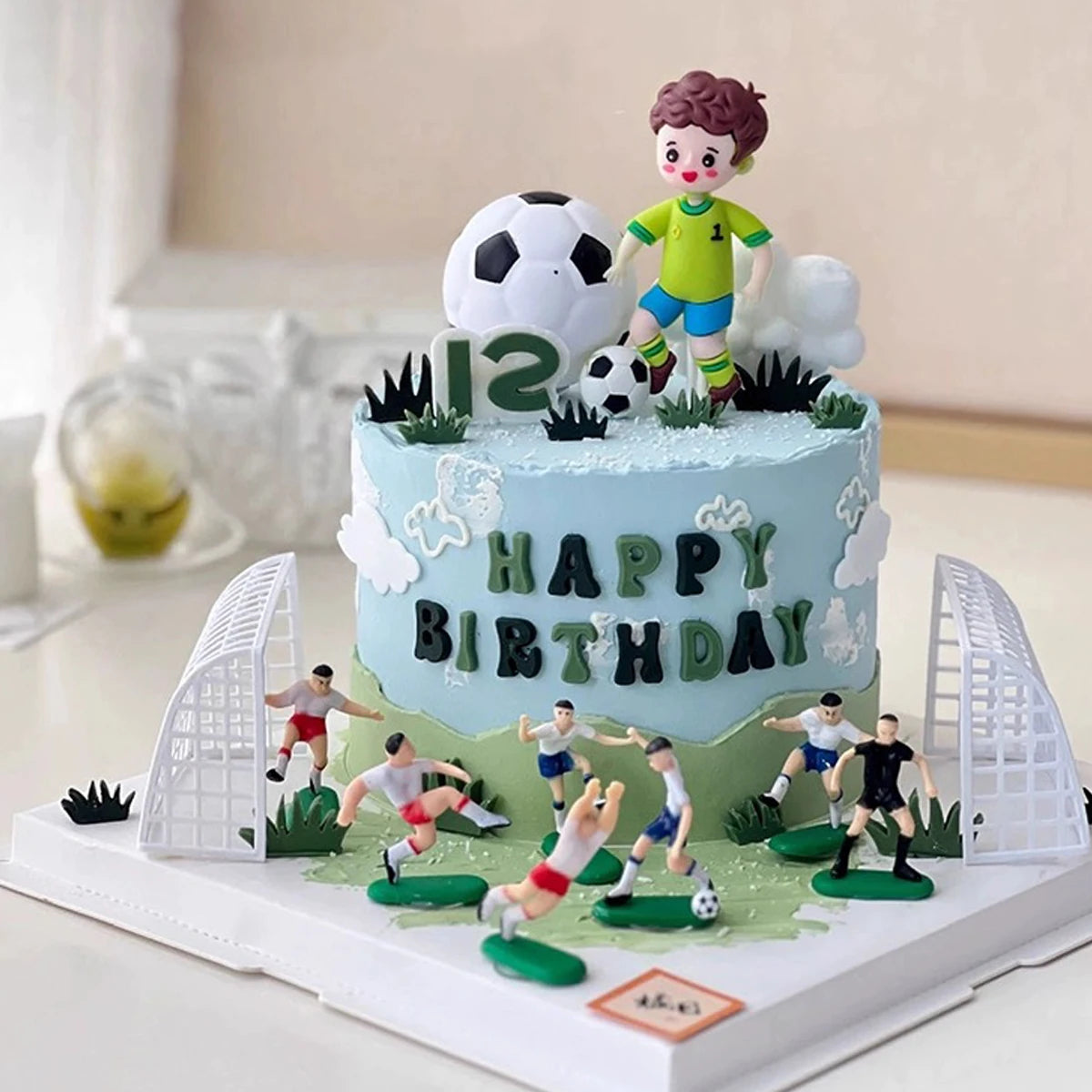 Soccer Player Figurine Cake Topper – Football Theme