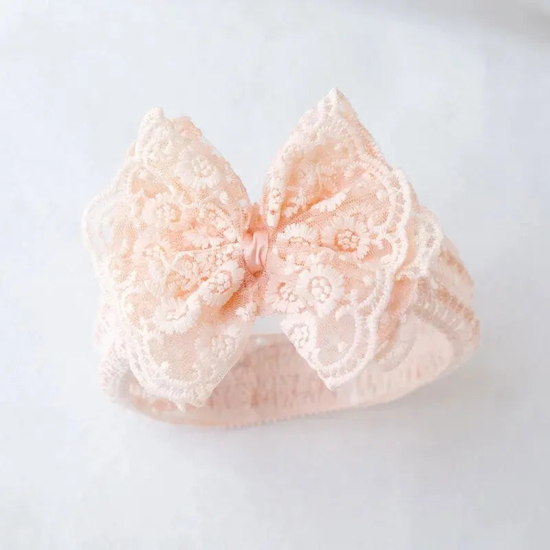 Lace bow baby headbands
