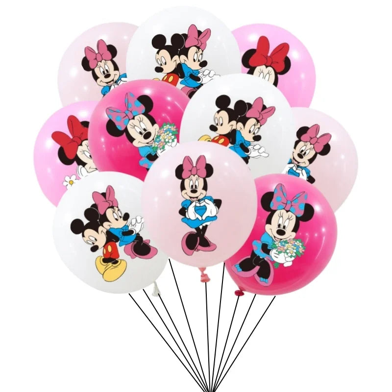 10/30PCS Minnie Mouse 12in Latex Balloons