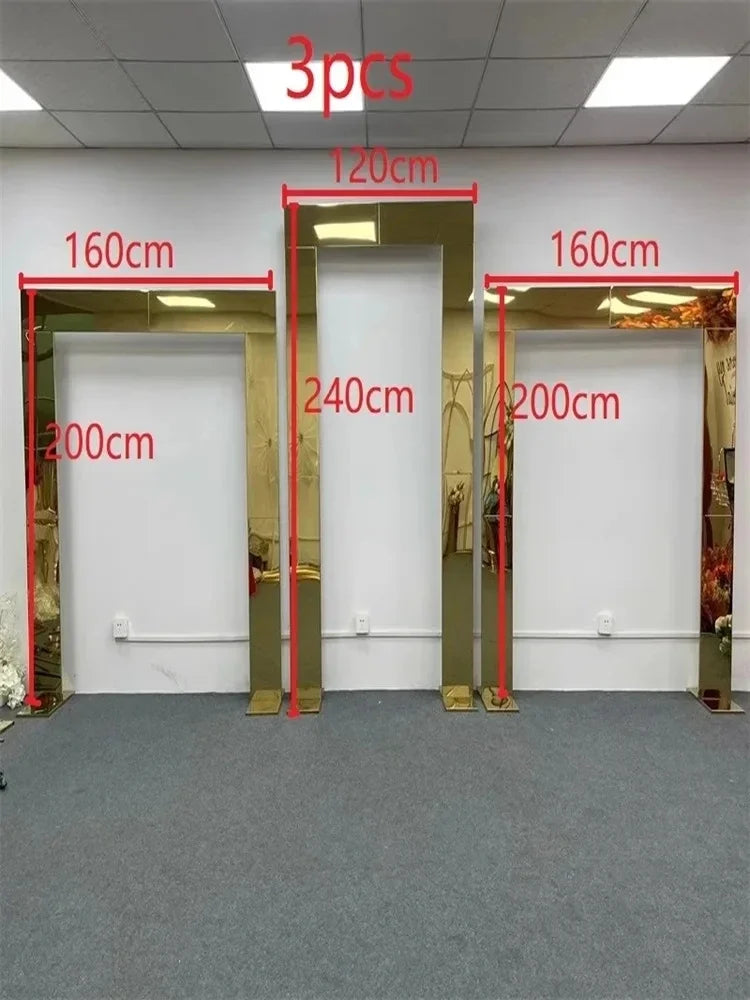 1pcs or 3pcs Shiny arch door backdrop stand