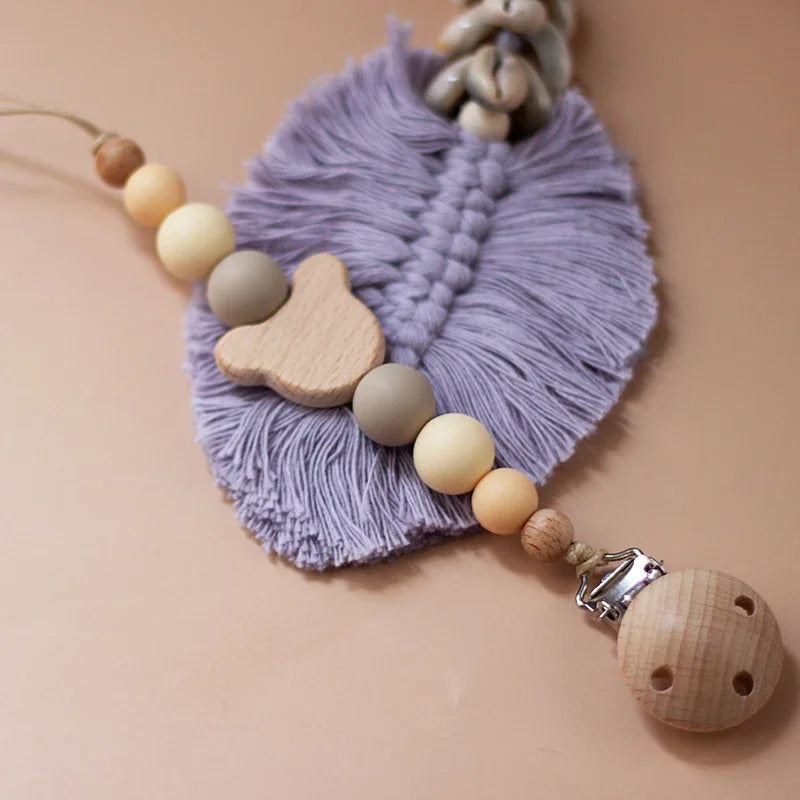 Custom name pacifier bead Silicone and Wooden dummy