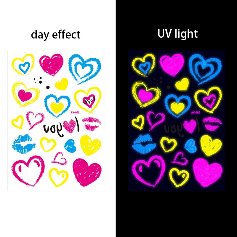 Luminous waterproof tattoos