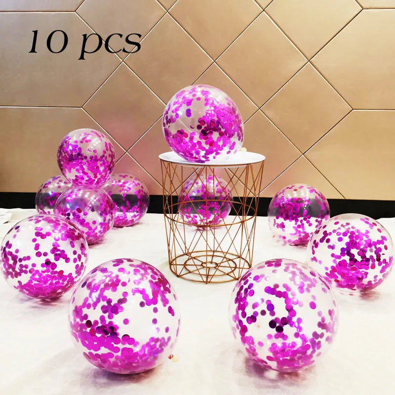 10/20PCS Star Confetti Latex Balloons