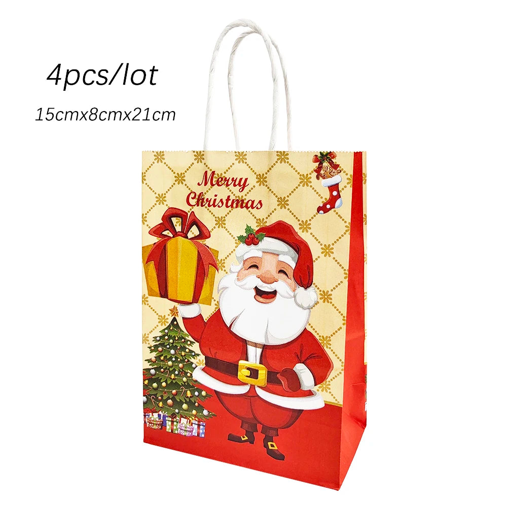 4pcs Christmas Paper Gift Bagsba