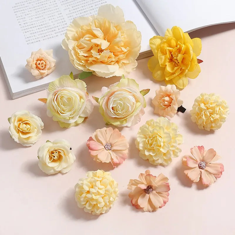 Mixed Rose silk fake flowers for decoration