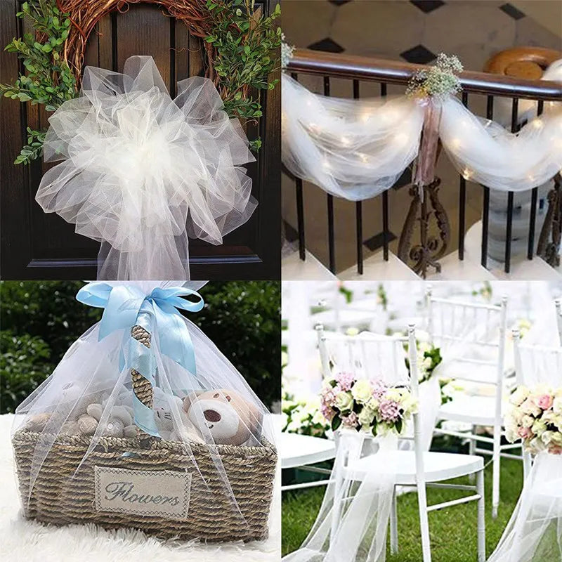 Crystal wedding tulle fabric 5/10M