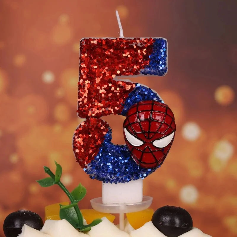 Spider-Man candles 0-9