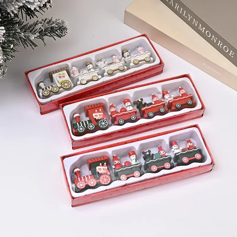 Wooden Christmas Train Ornament