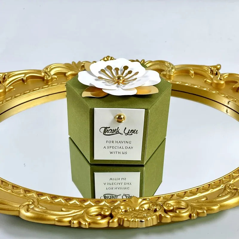 Creative flower hexagonal gift box 20/50pcs