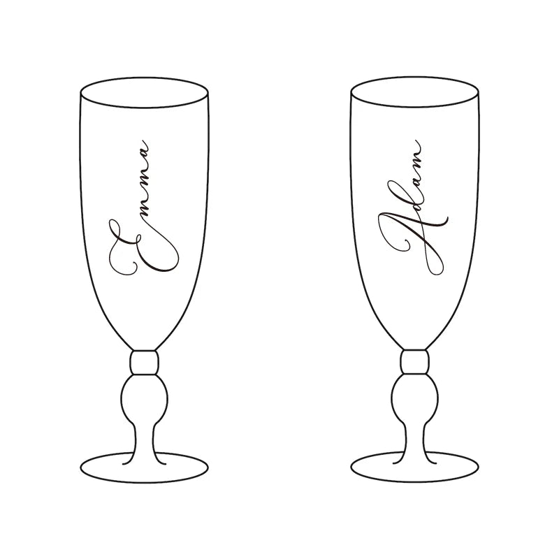 Custom champagne laser engraving glass cup
