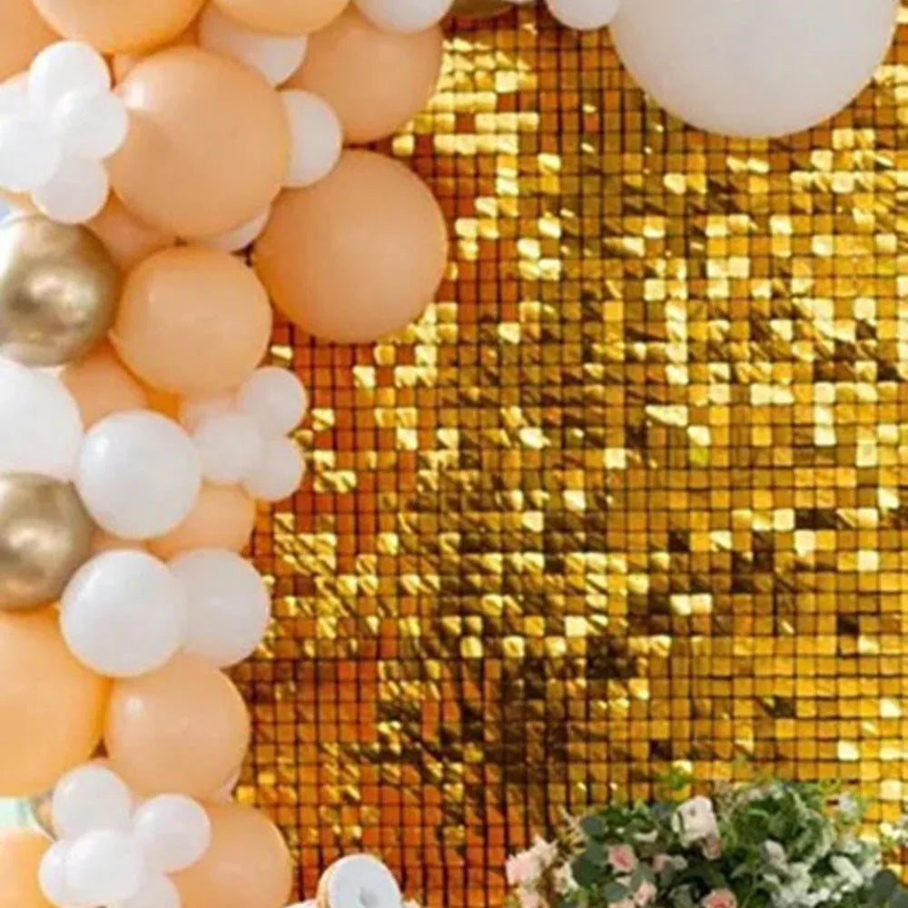 Balloon curtain gold bright 2M X 1M