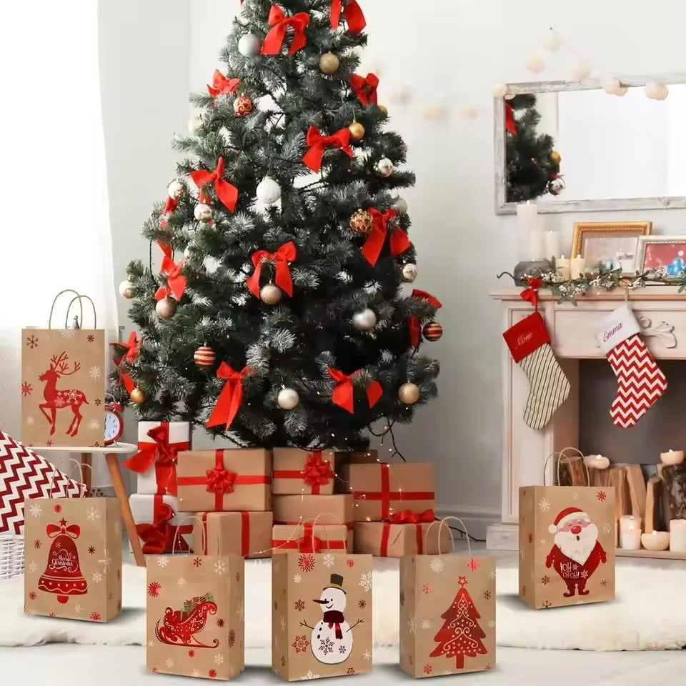 Santa Kraft Gift Packaging Bags