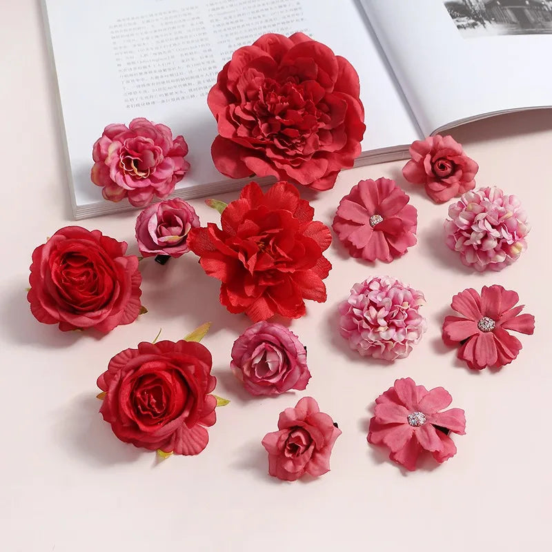 Mixed Rose silk fake flowers for decoration