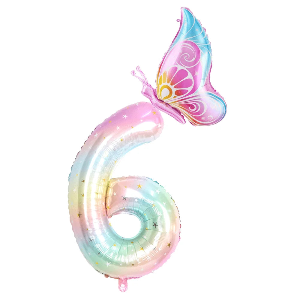 Colorful Gradient Number Balloon 40Inch