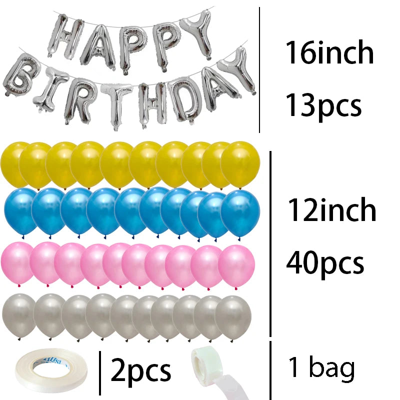 Happy birthday party celebration decoration 56pcs