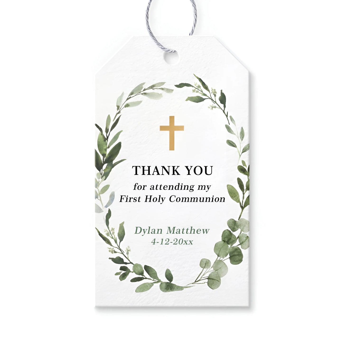 Custom name tag Baptism or Confirmation 50pcs