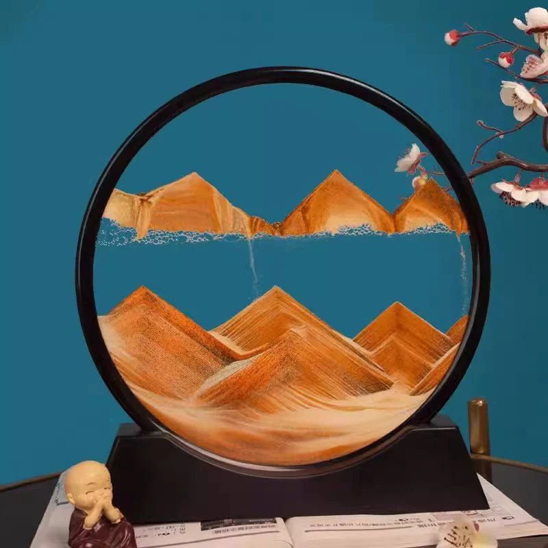 3D Quicksand hourglass moving art picture