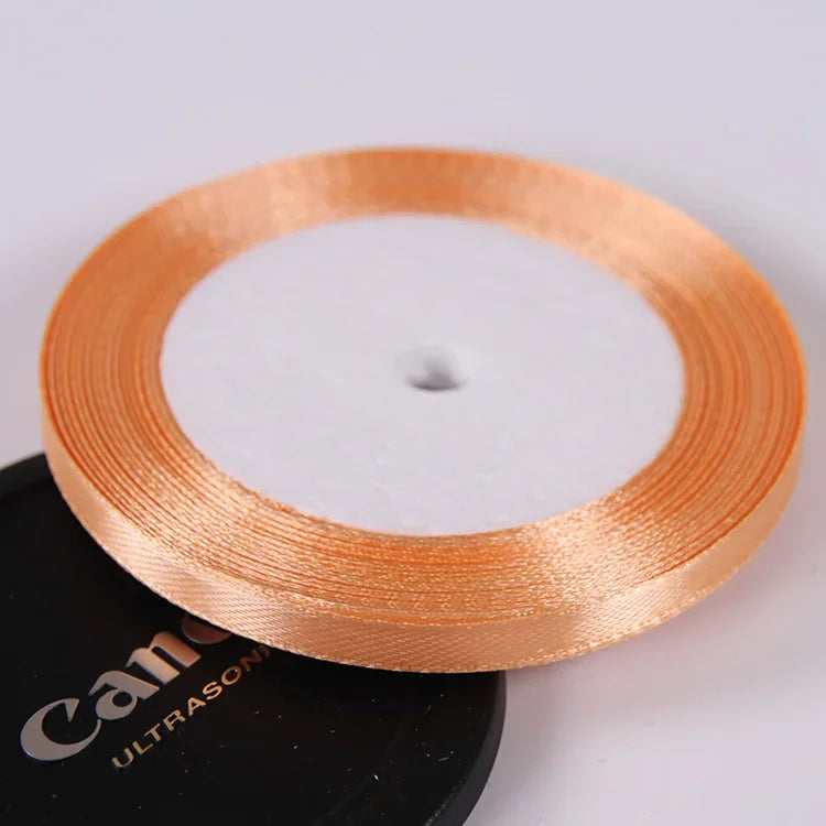 Silk Satin ribbons 22 meters/roll 6mm