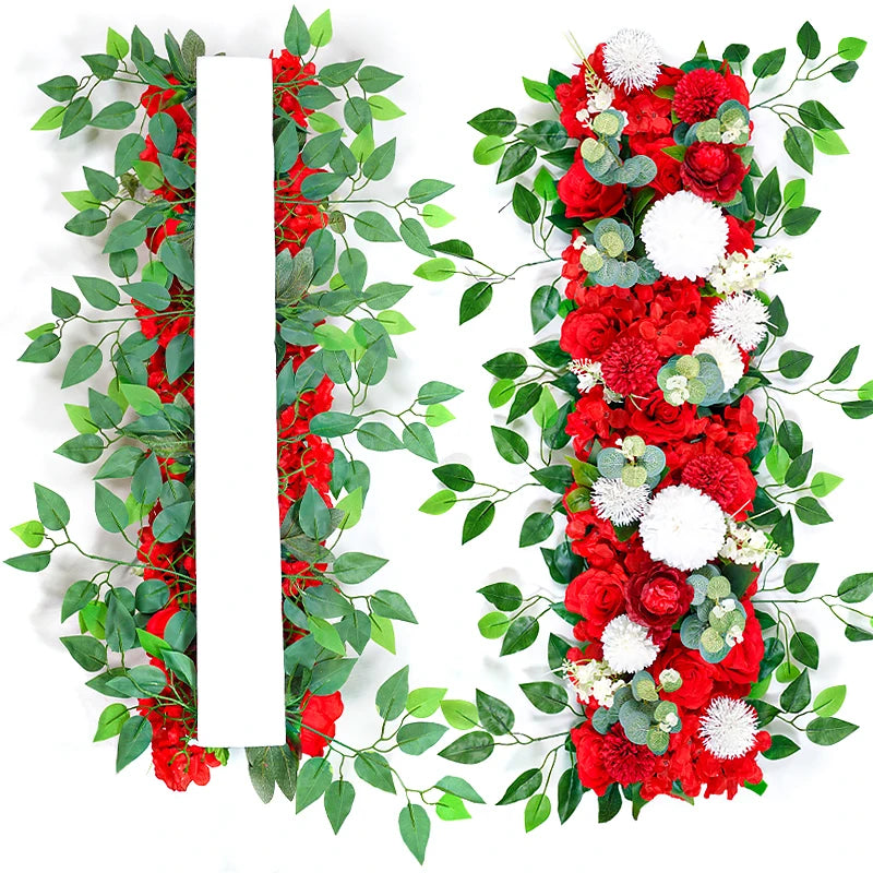 flowers row for table decor 100cm