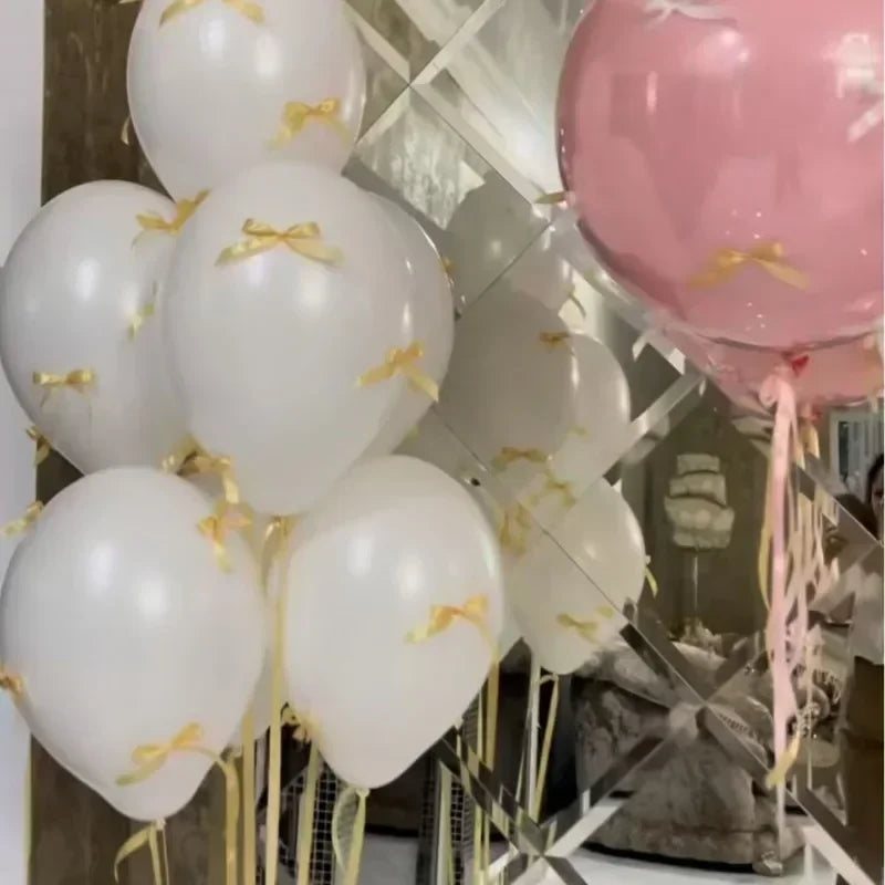 Balloon Wih Ribbon12 Inch 5pcs