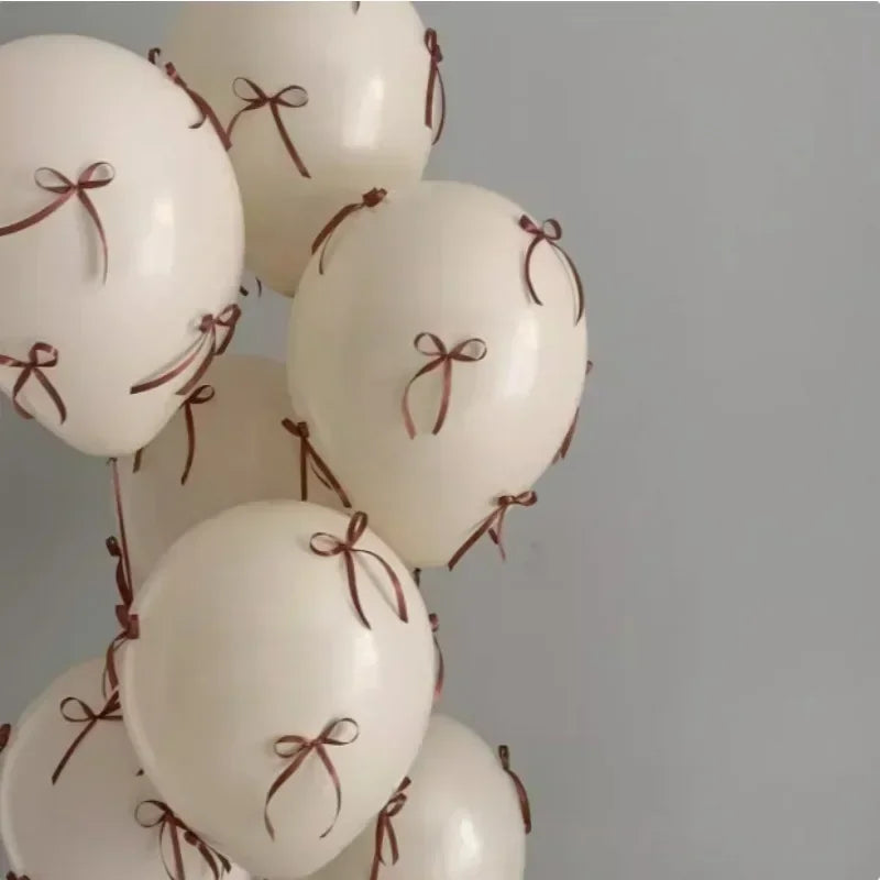 Balloon Wih Ribbon12 Inch 5pcs