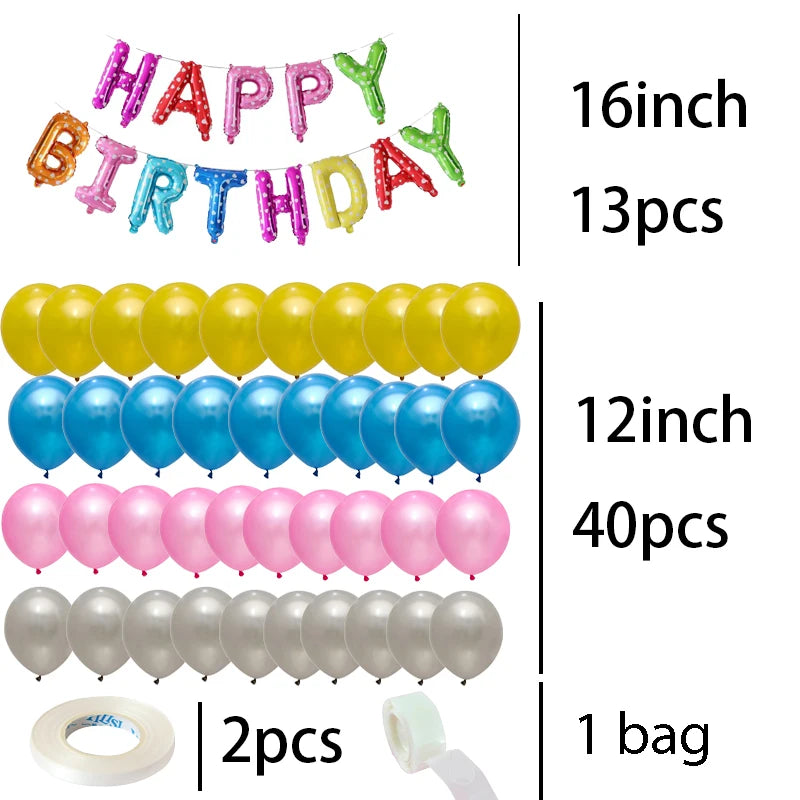 Happy birthday party celebration decoration 56pcs
