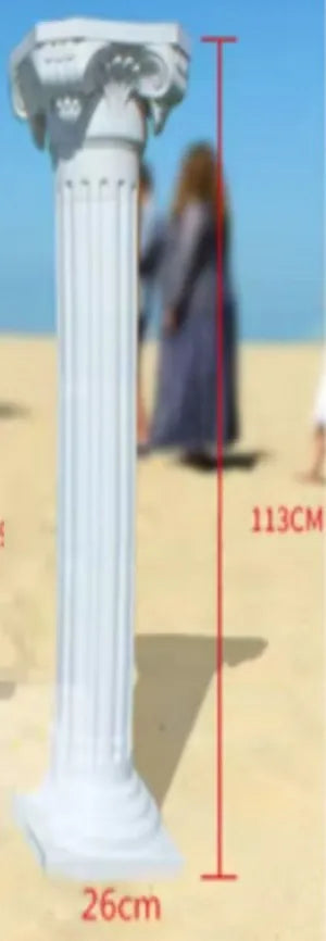 Roman plastic white pillars for decoration 65cm 113cm